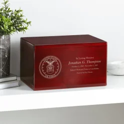 U.S. Air Force™ Emblem Engraved Wood Cremation Urn