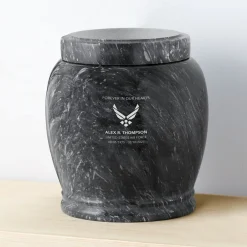 U.S. Air Force™ Logo Engraved Marble Cremation Urn