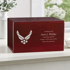 U.S. Air Force™ Logo Engraved Wood Cremation Urn