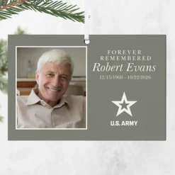 U.S. Army® Forever Remembered Photo Rectangle Ornament