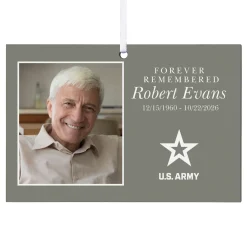 U.S. Army® Forever Remembered Photo Rectangle Ornament