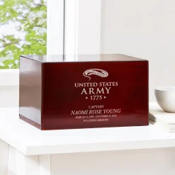 U.S. Army® 1775 Memorial Engraved Wood Cremation Urn