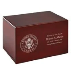 U.S. Army® Seal Memorial Engraved Wood Cremation Urn