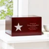 U.S. Army® Star Memorial Engraved Wood Cremation Urn