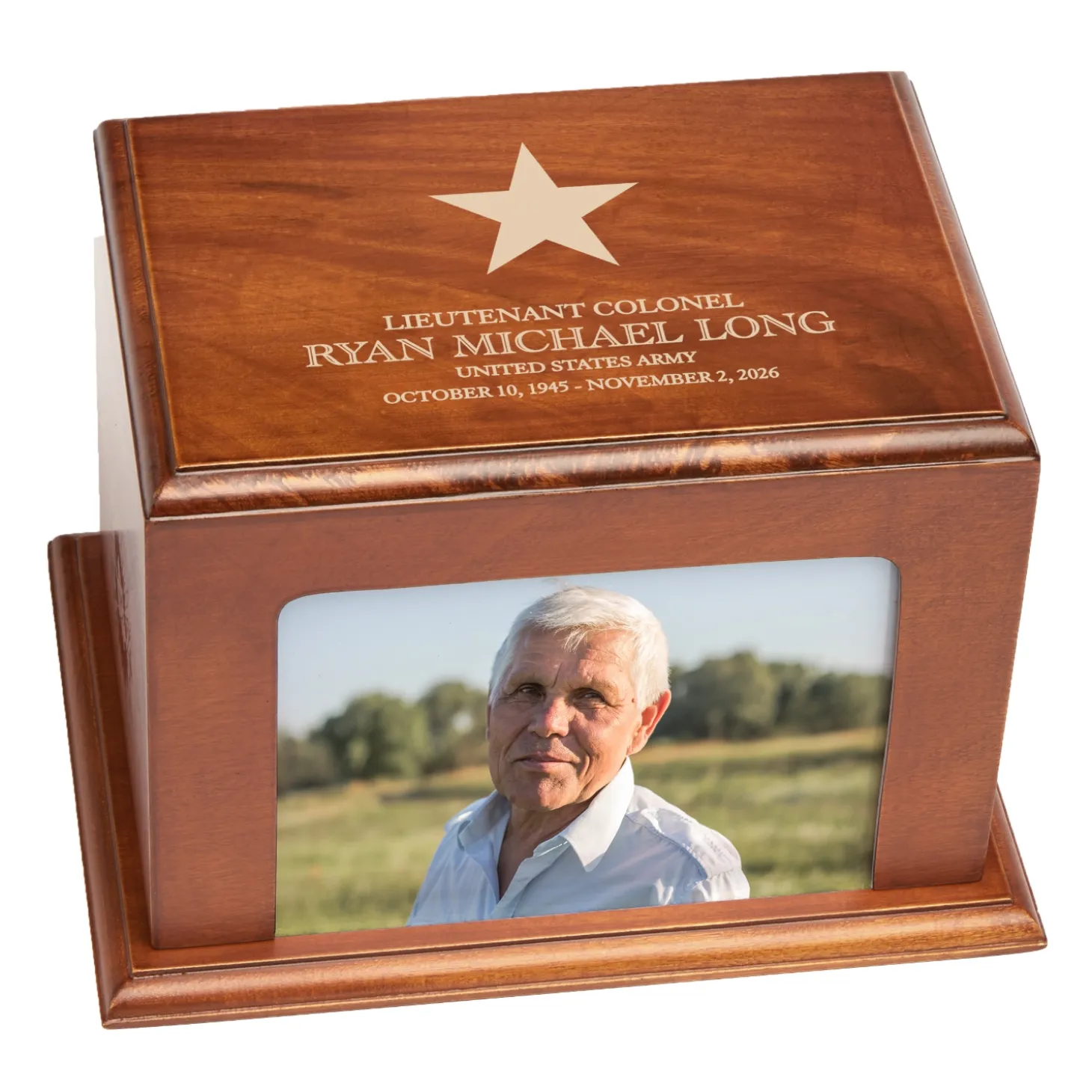 U.S. Army® Star Memorial Wood Frame Cremation Urn