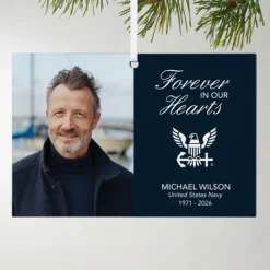 U.S. Navy® Forever In Our Hearts Rectangle Ornament