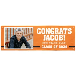 Varsity Stripe Graduation Photo Banner