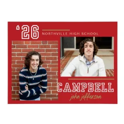 Varsity Year Graduation Photo Wood Block