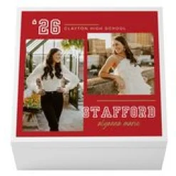Varsity Year Graduation Photo Keepsake Box