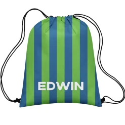 Vertical Stripes Drawstring Bag