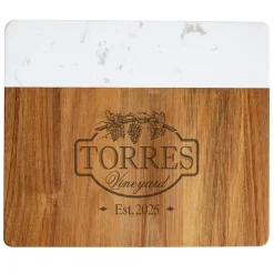 Vineyard Marble Wood Cheese Board