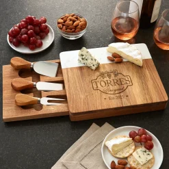 Vineyard Marble Wood Cheese Board