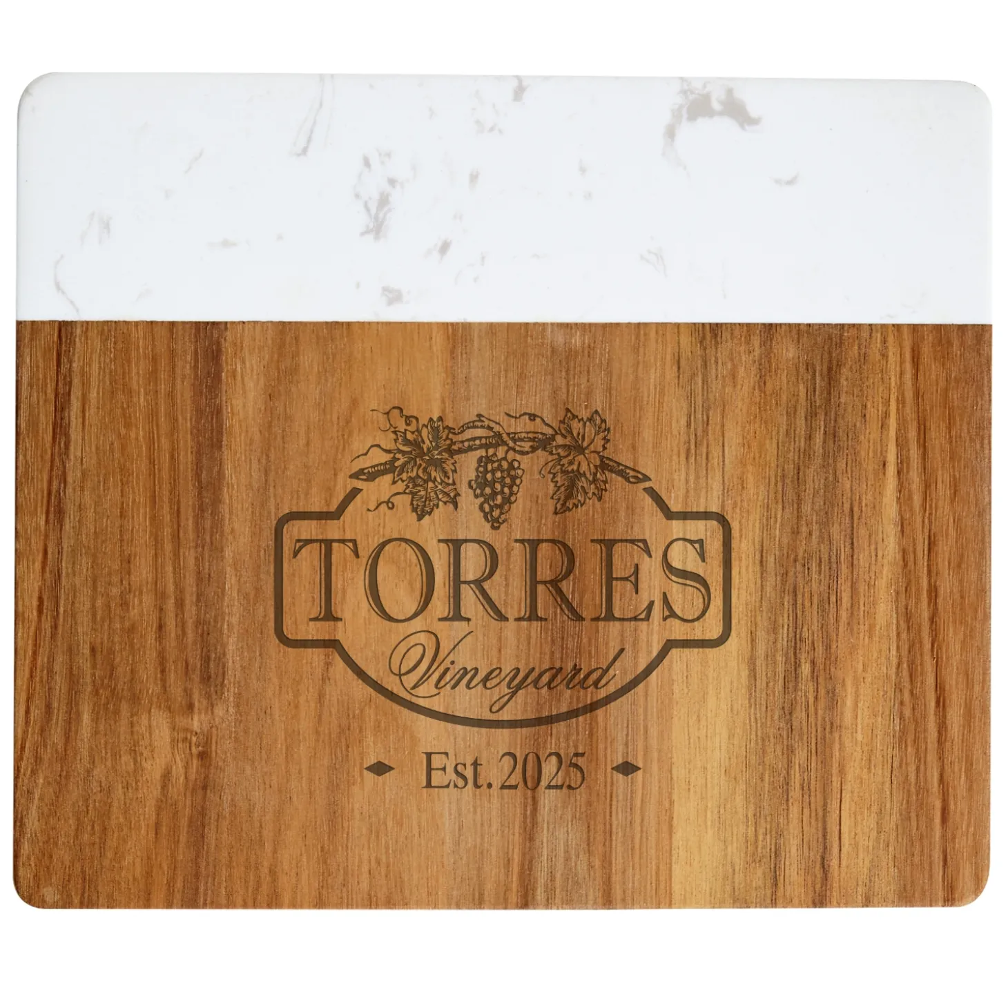 Vineyard Marble Wood Cheese Board