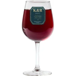 Vineyard Monogram Wine Glass