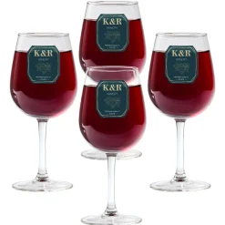 Vineyard Monogram Wine Glass