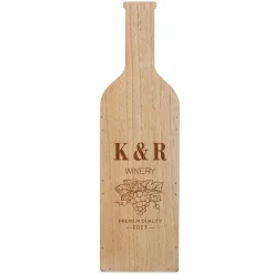 Vineyard Monogram Wood Wine Bottle Display