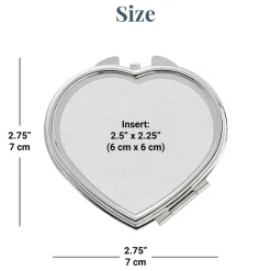 Vintage Lines Heart Compact Mirror