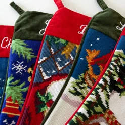 Vintage Needlepoint Stocking Collection