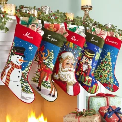 Vintage Needlepoint Stocking Collection