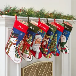 Vintage Needlepoint Stocking Collection