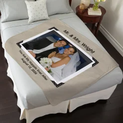 Vintage Photo Message Plush Blanket