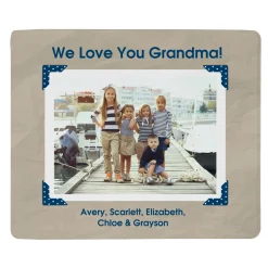 Vintage Photo Message Plush Blanket