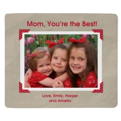 Vintage Photo Message Plush Blanket
