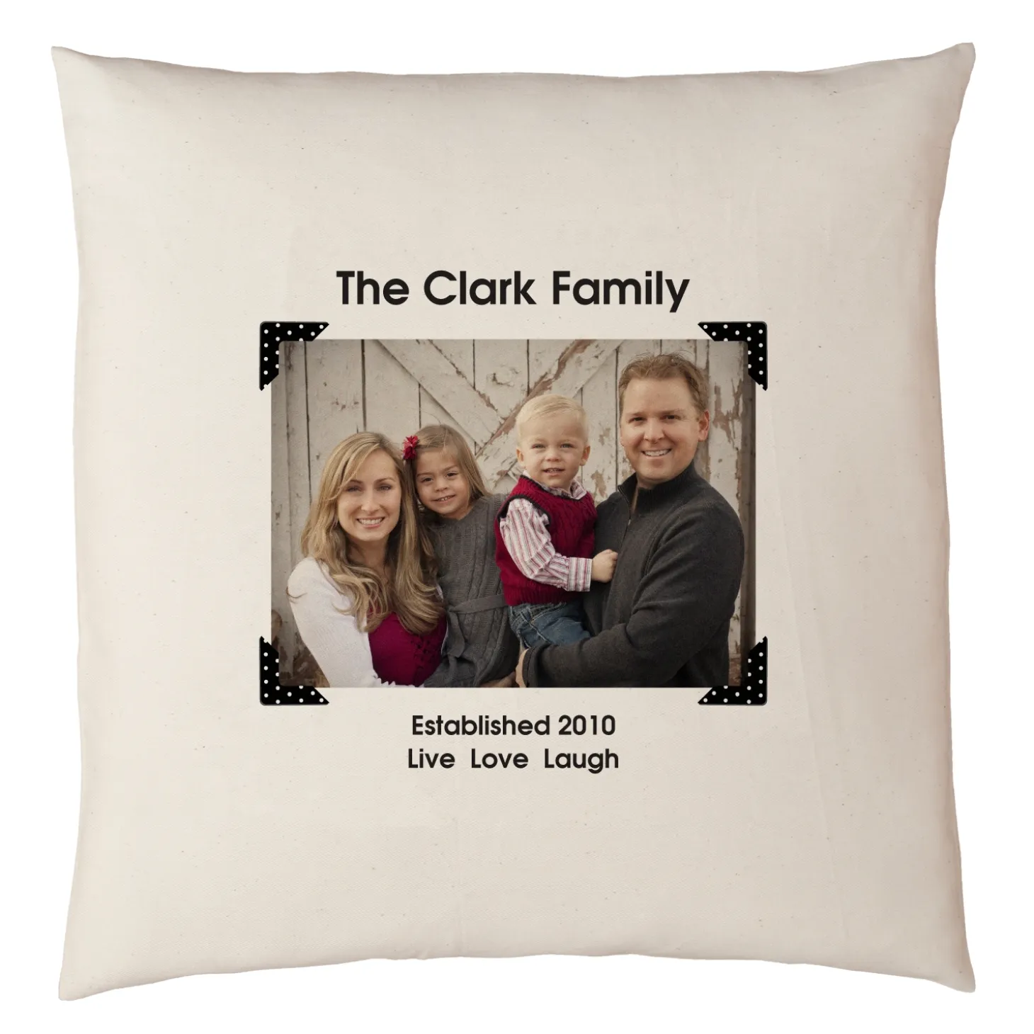 Vintage Photo Message Throw Pillow