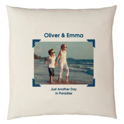 Vintage Photo Message Throw Pillow
