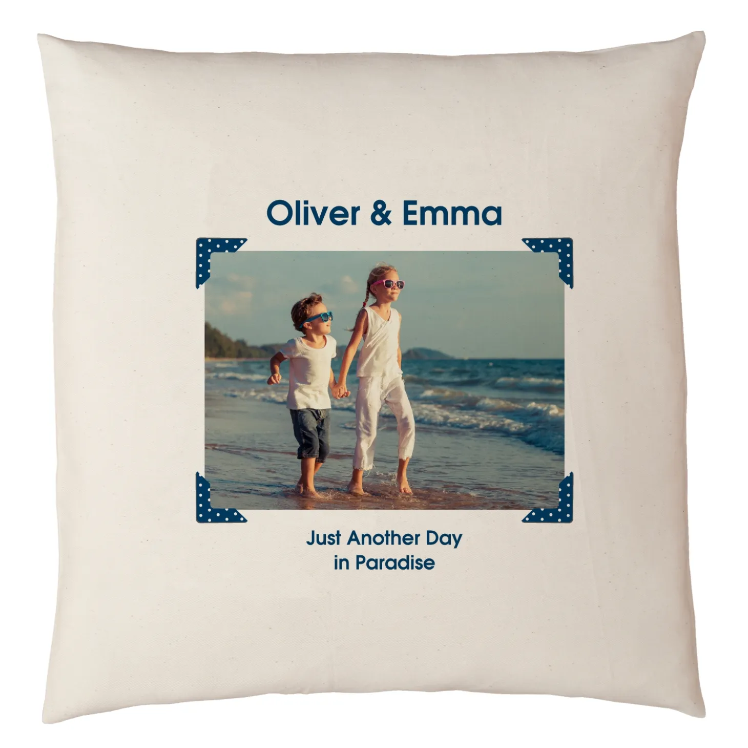 Vintage Photo Message Throw Pillow