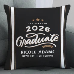 Vintage Style Graduation Throw Pillow
