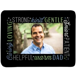 Virtues of Fatherhood Photo Plush Blanket
