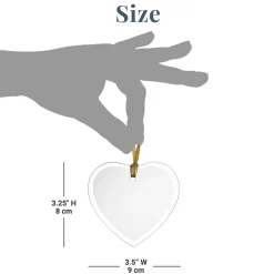 Walk Beside Us Memorial Glass Heart Ornament