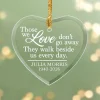 Walk Beside Us Memorial Glass Heart Ornament