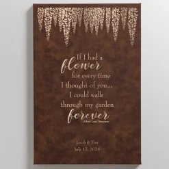 Walk Through My Garden Leather Wall Art