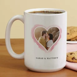Watercolor Hearts Photo Mug