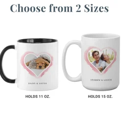 Watercolor Hearts Photo Mug