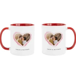 Watercolor Hearts Photo Mug