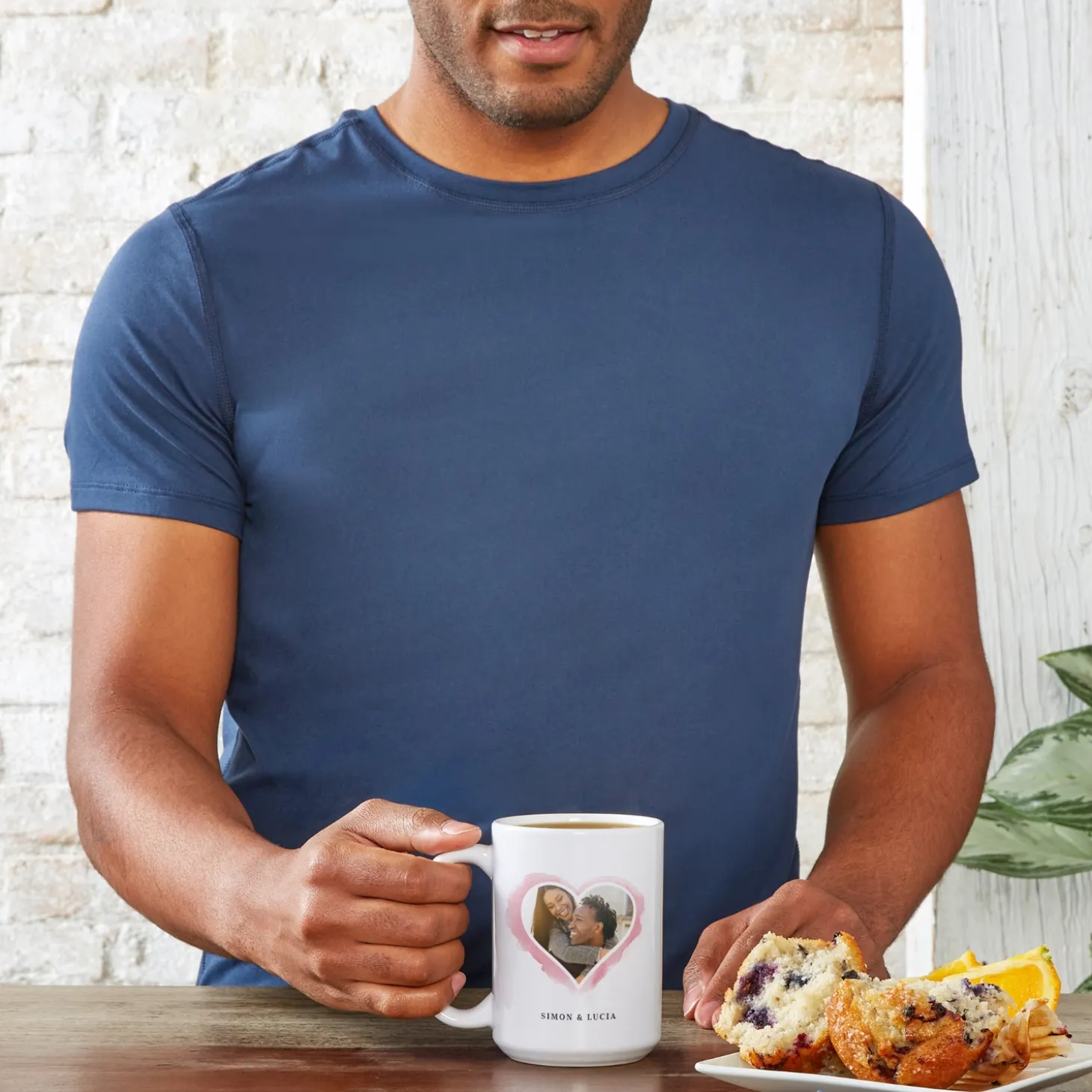 Watercolor Hearts Photo Mug