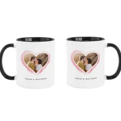 Watercolor Hearts Photo Mug