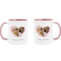Watercolor Hearts Photo Mug