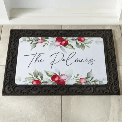 Watercolor Holly Doormat