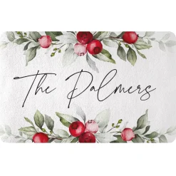 Watercolor Holly Doormat