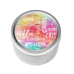 Watercolor Name Canister Candle