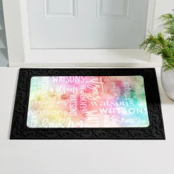 Watercolor Name Doormat