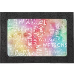 Watercolor Name Doormat
