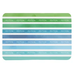 Watercolor Name Stripes Baby Swaddle Blanket