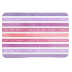Watercolor Name Stripes Baby Swaddle Blanket