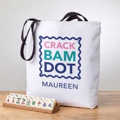 Wavy Crack Bam Dot Mahjong Tote Bag