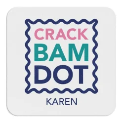 Wavy Crack Bam Dot Mahjong Wood Coaster